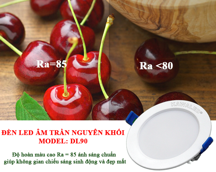 Chỉ số hoàn màu Ra-85 giúp không gian đẹp mắt và chân thực