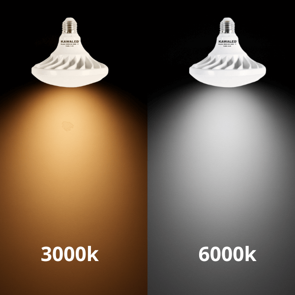 đèn led đĩa bay ánh sáng trắng 6000K và vàng 3000K Kawaled