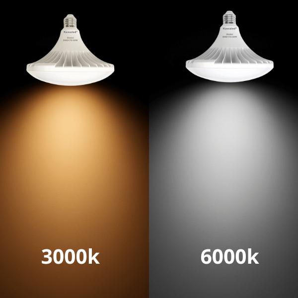 ánh sáng đèn led đĩa bay 40W Kawaled trắng & vàng