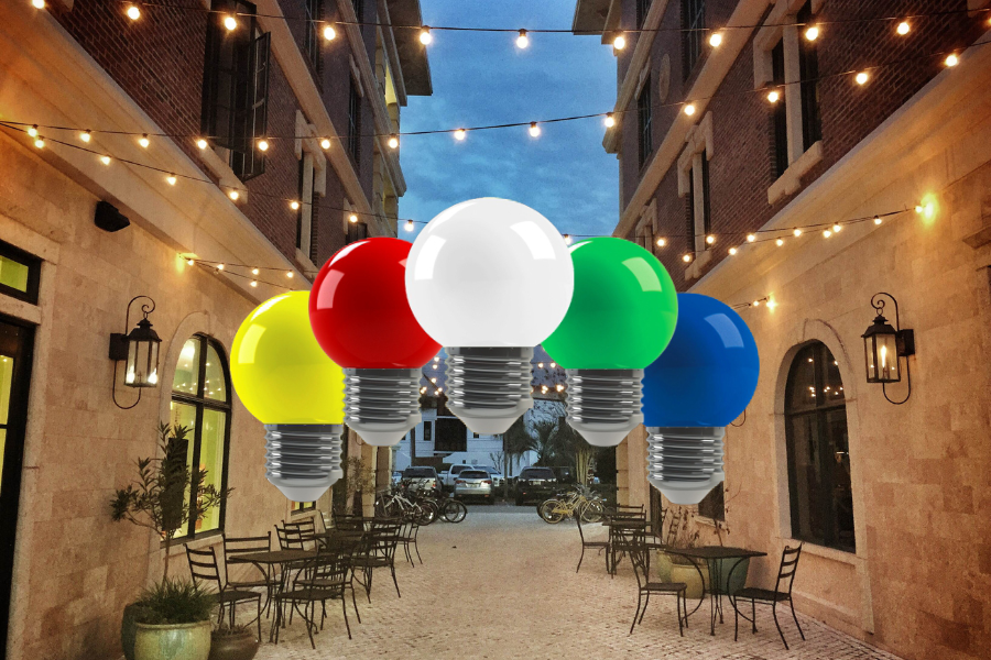 Bóng đèn trang trí Kawaled trong không gian quán cafe