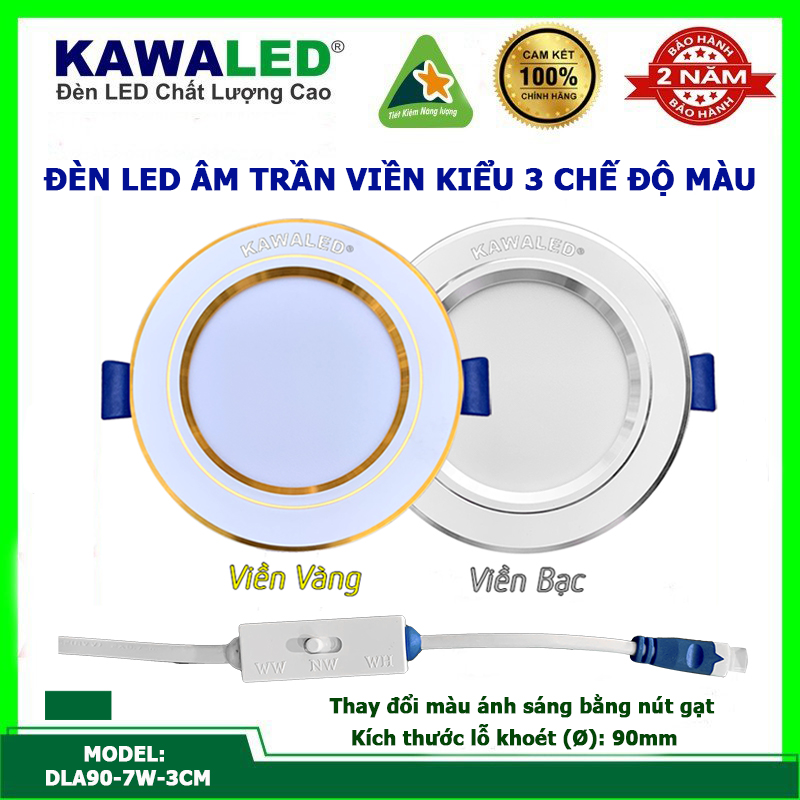 den-led-am-tran-3-mau-dla90-7w-3cm