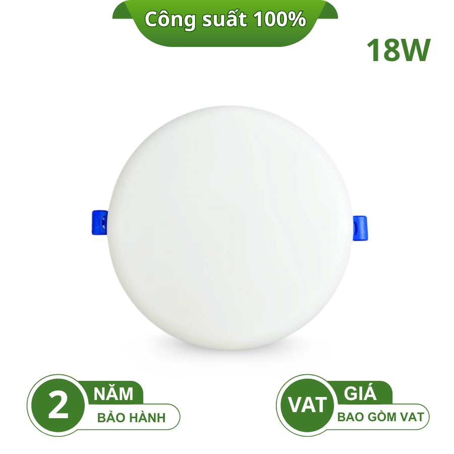 Đèn LED âm trần DLK170-18W Kawaled ánh sáng 3 màu, chính diện