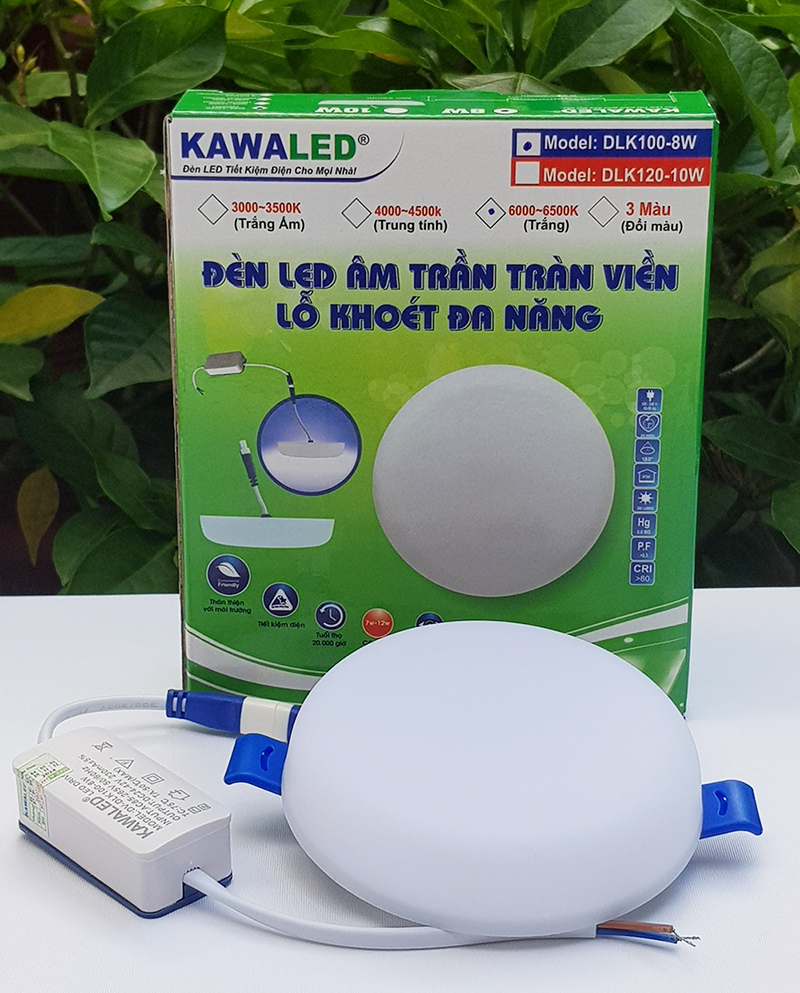 Đèn led âm trần tràn viền DLK100-8W