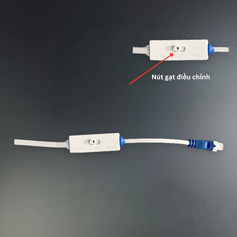 Nút gạt đổi màu đèn led âm trần tràn viền DLK Kawaled