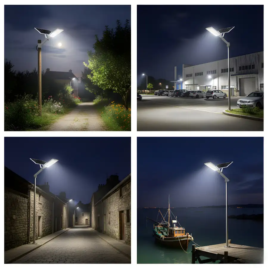 Ứng dụng đèn đường năng lượng mặt trời Kawaled chiếu sáng ngoài trời ban đêm