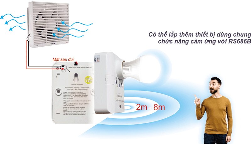 Có ngõ ra đèn hoặc các thiết bị phụ khác công suất <100w