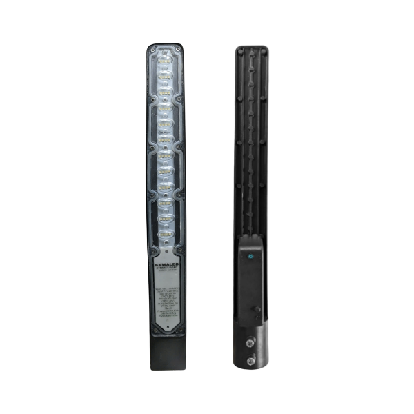 Mặt trước, sau đèn led cảm ứng sân vườn GLS-50W, tự động bật tắt, tiết kiệm điện