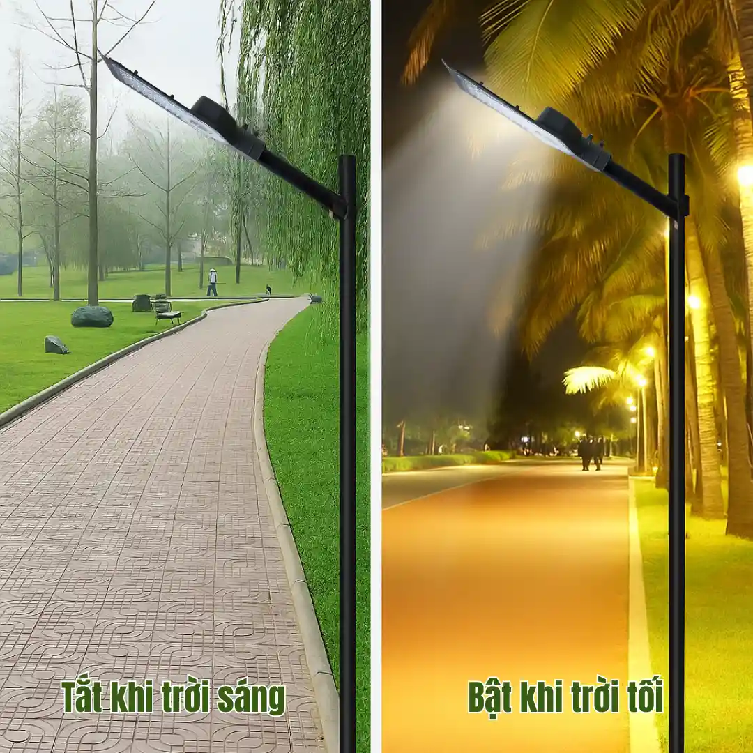Đèn cảm ứng ánh sáng bật tắt tự động theo thời điểm ngày đêm