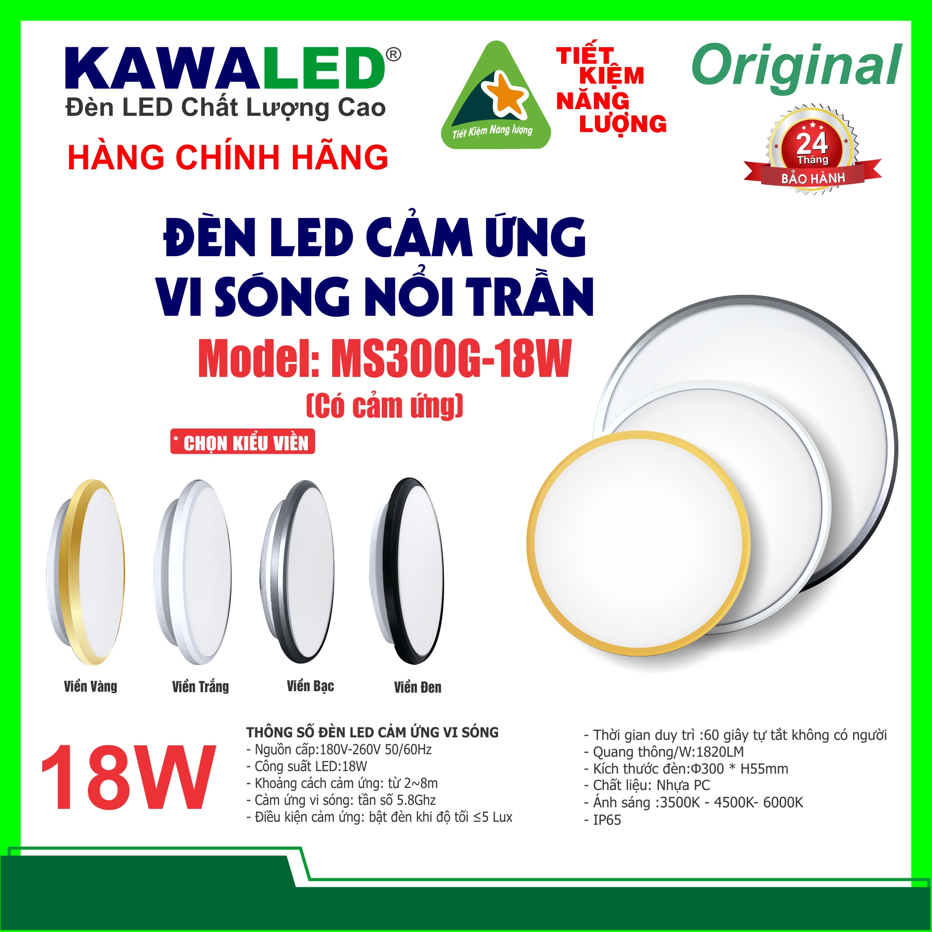 Đèn Led Cảm Ứng Vi Sóng