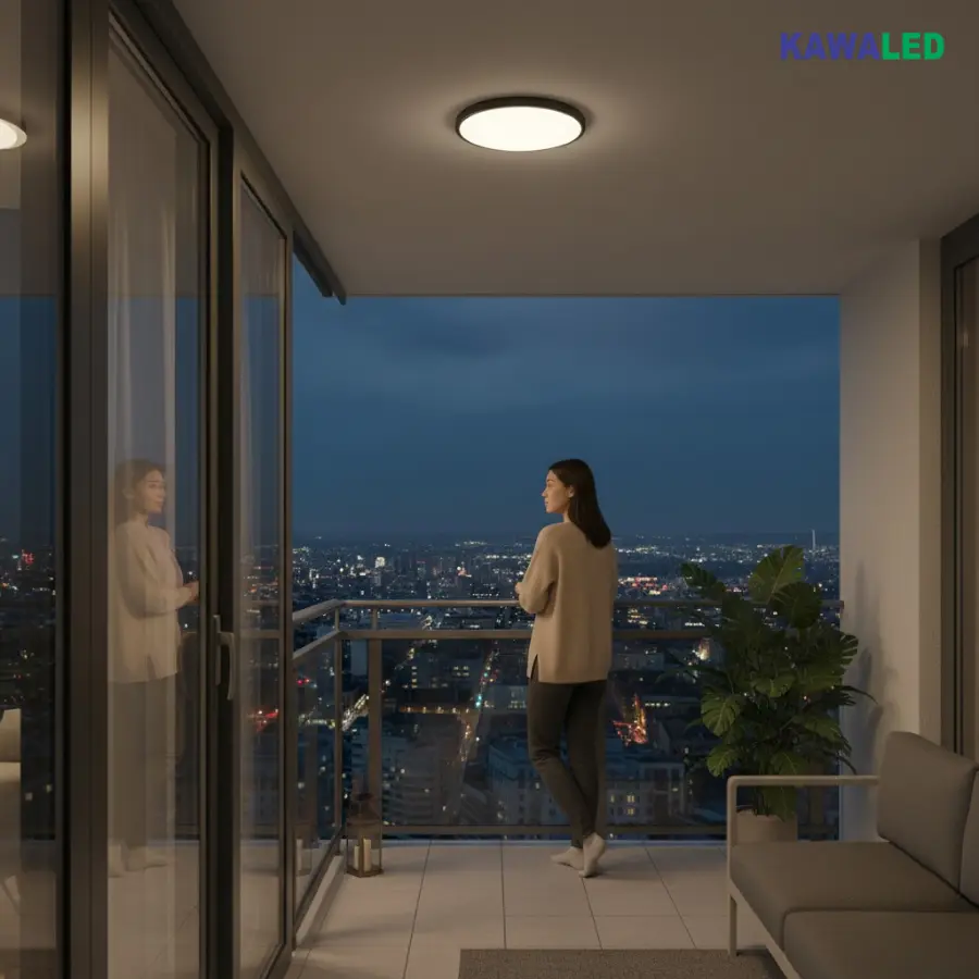 Đèn LED ốp trần NT-G chiếu sáng ban công ngoài trời