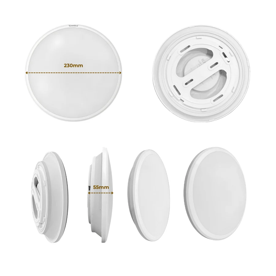 Bộ hình kỹ thuật đèn LED ốp trần Kawaled NT230G-14W