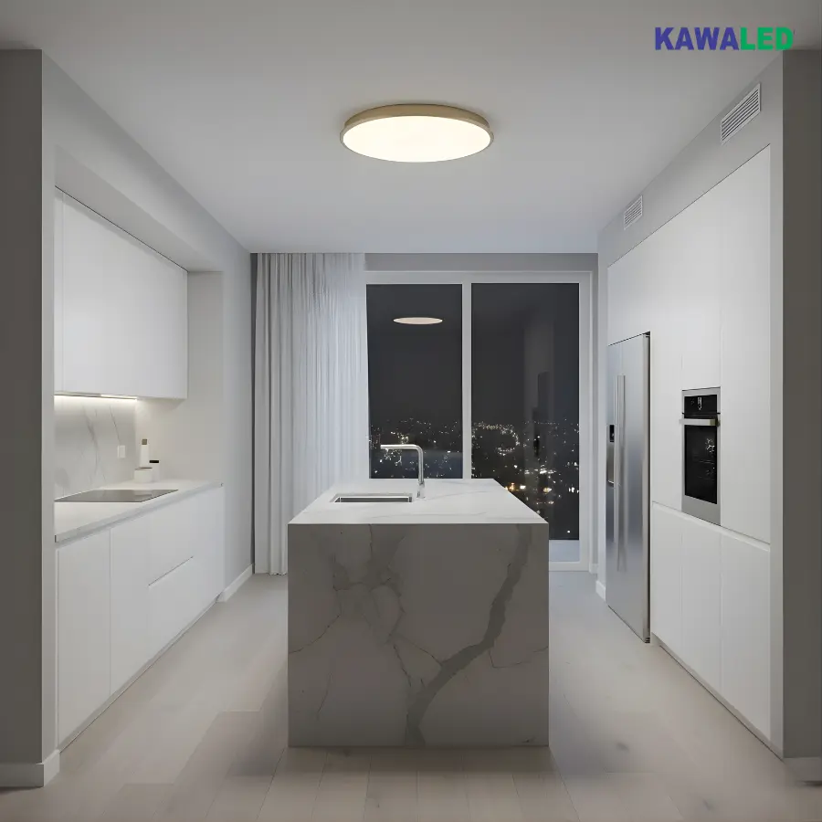 Đèn LED ốp trần NT-G chiếu sáng không gian bếp Kawaled