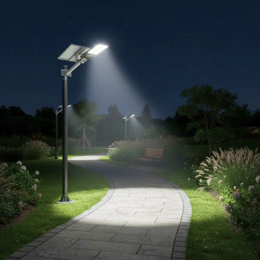 Đèn năng lượng mặt trời Kawaled chiếu sáng lối đi ban đêm