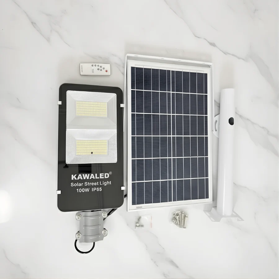 Full bộ đèn năng lượng mặt trời 100W Kawaled