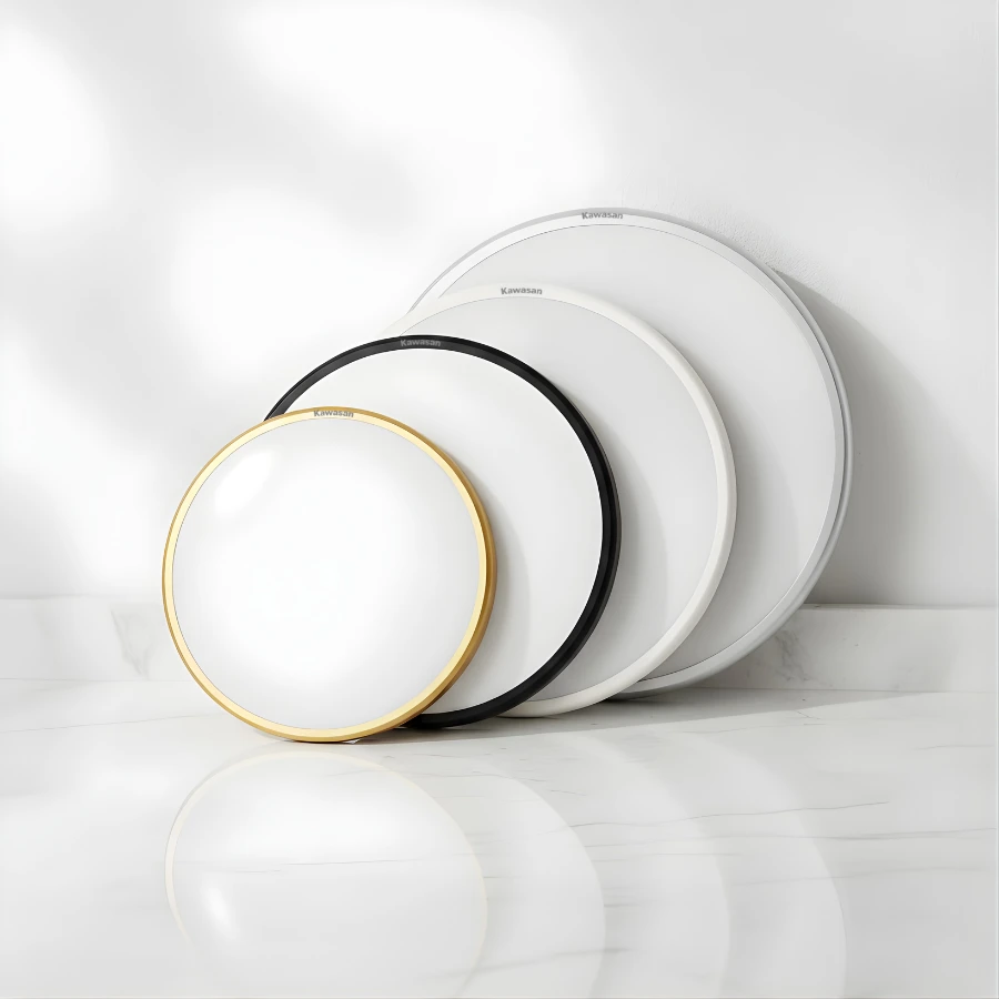 Đèn ốp trần cảm ứng Kawasan MS230G và MS300G nhiều kích thước và màu viền
