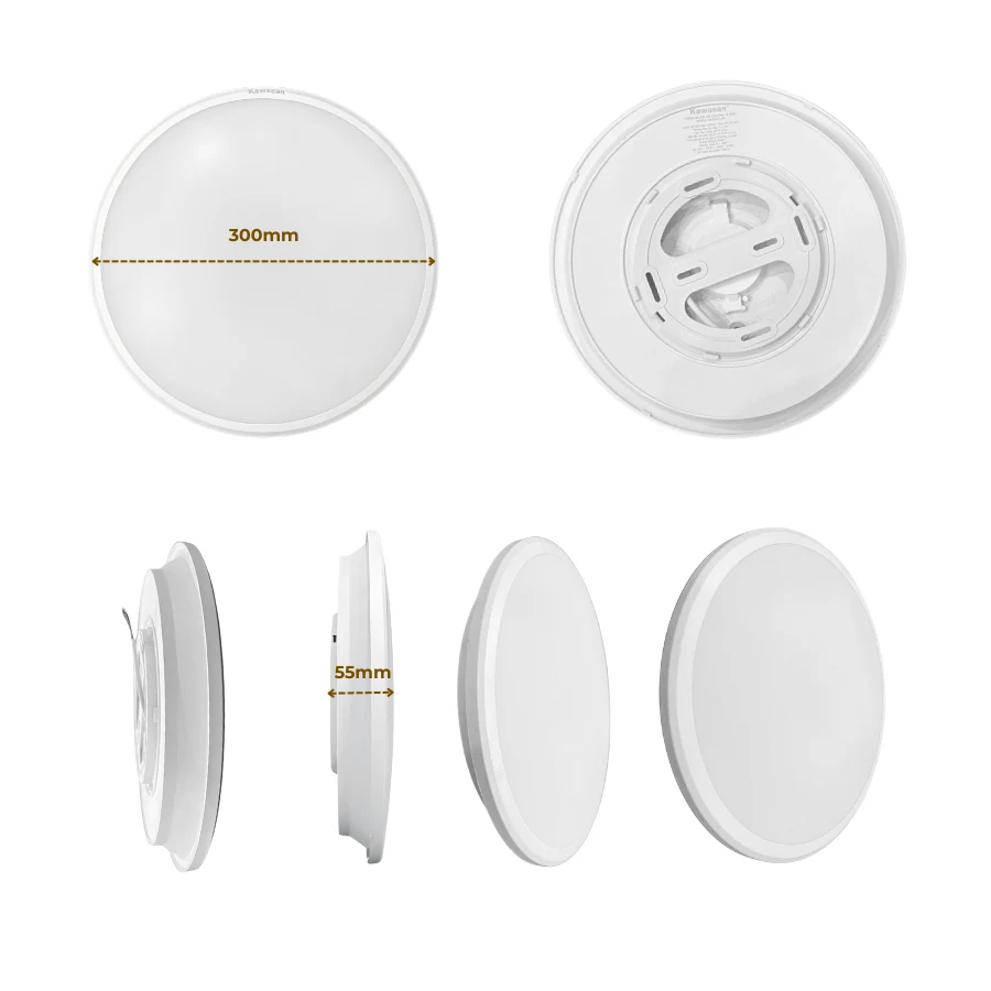 Thông số kích thước đèn ốp trần Kawasan MS300G-18W