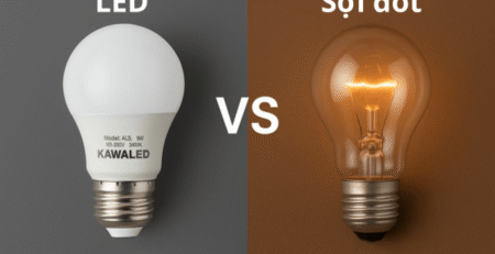 So sánh bóng đèn LED bulb tròn và bóng đèn sợi đốt