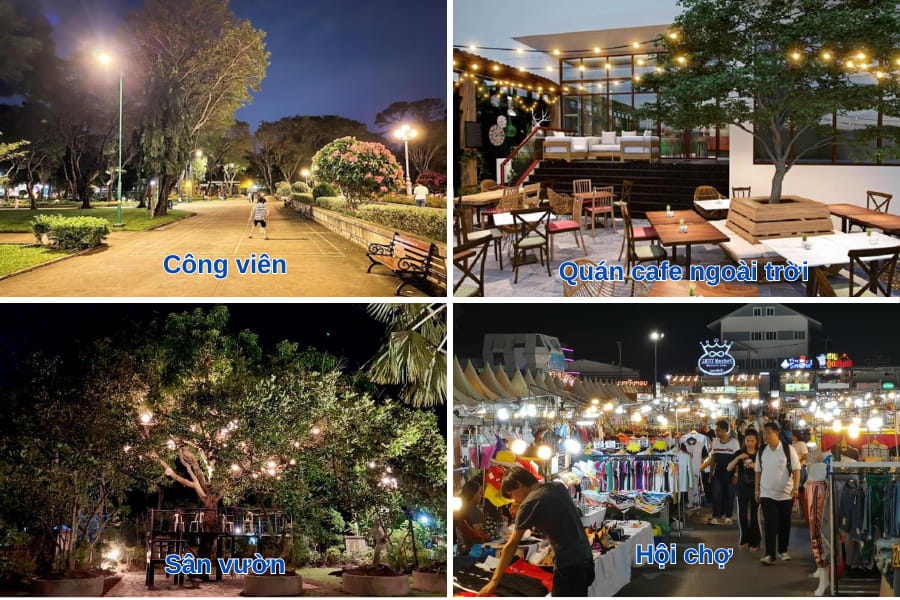 Đèn LED đĩa bay chiếu sáng công viên, sân vườn, hội chợ, quán cafe ngoài trời