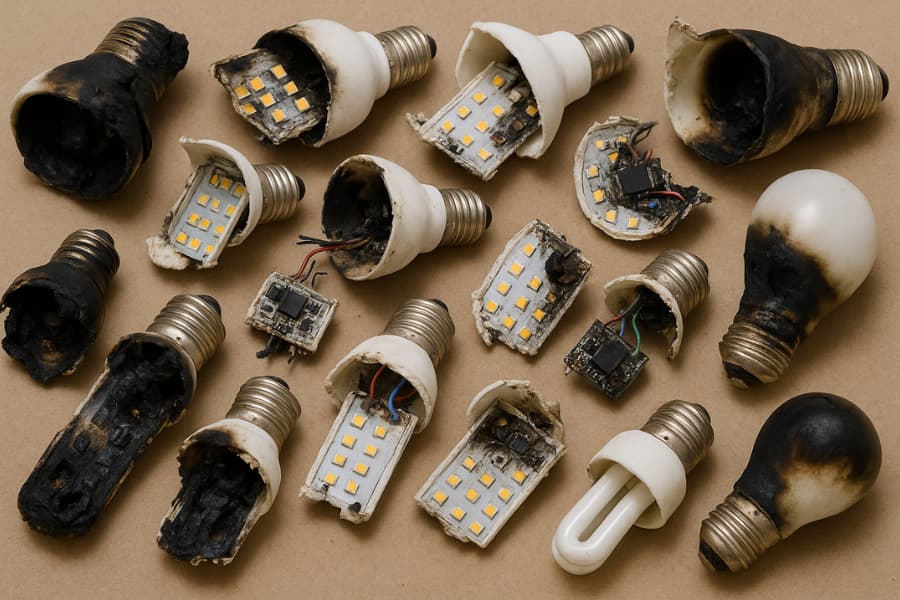 Bóng đèn LED cháy nổ, hư hỏng do chất lượng kém