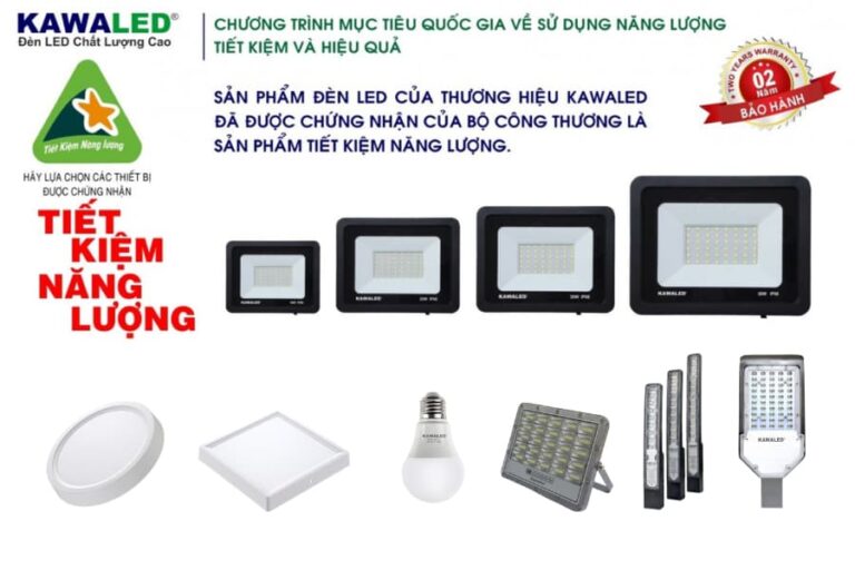 Đèn LED Kawaled đạt chứng nhận của Bộ Công Thương về tiết kiệm năng lượng
