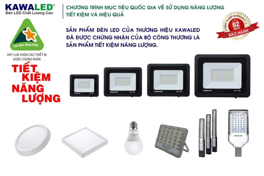 Đèn LED Kawaled đạt chứng nhận của Bộ Công Thương về tiết kiệm năng lượng