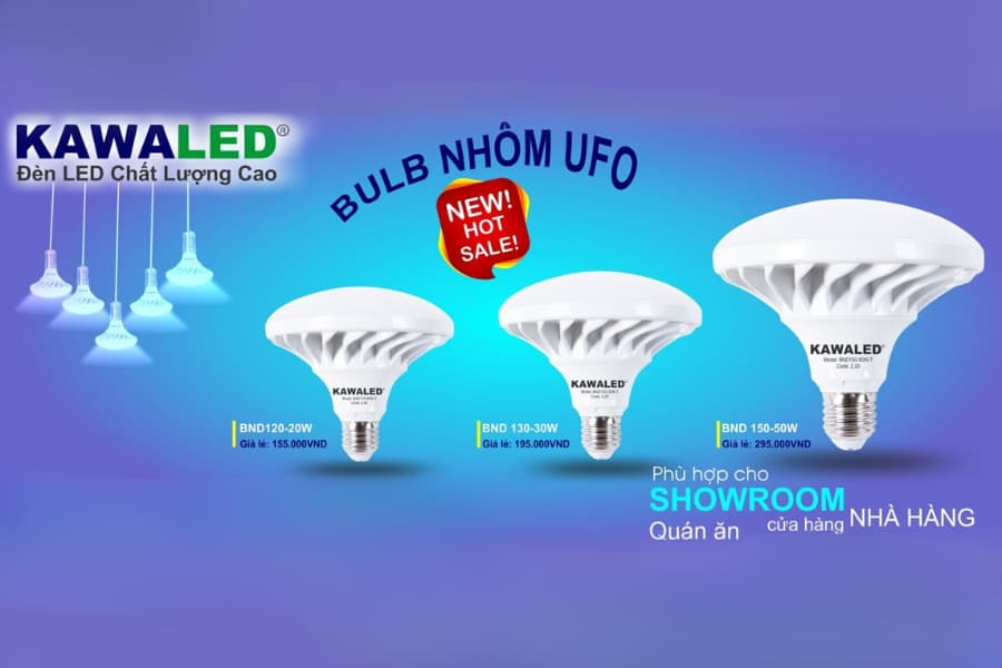  Đèn LED UFO Kawaled công suất cao dành cho không gian thương mại