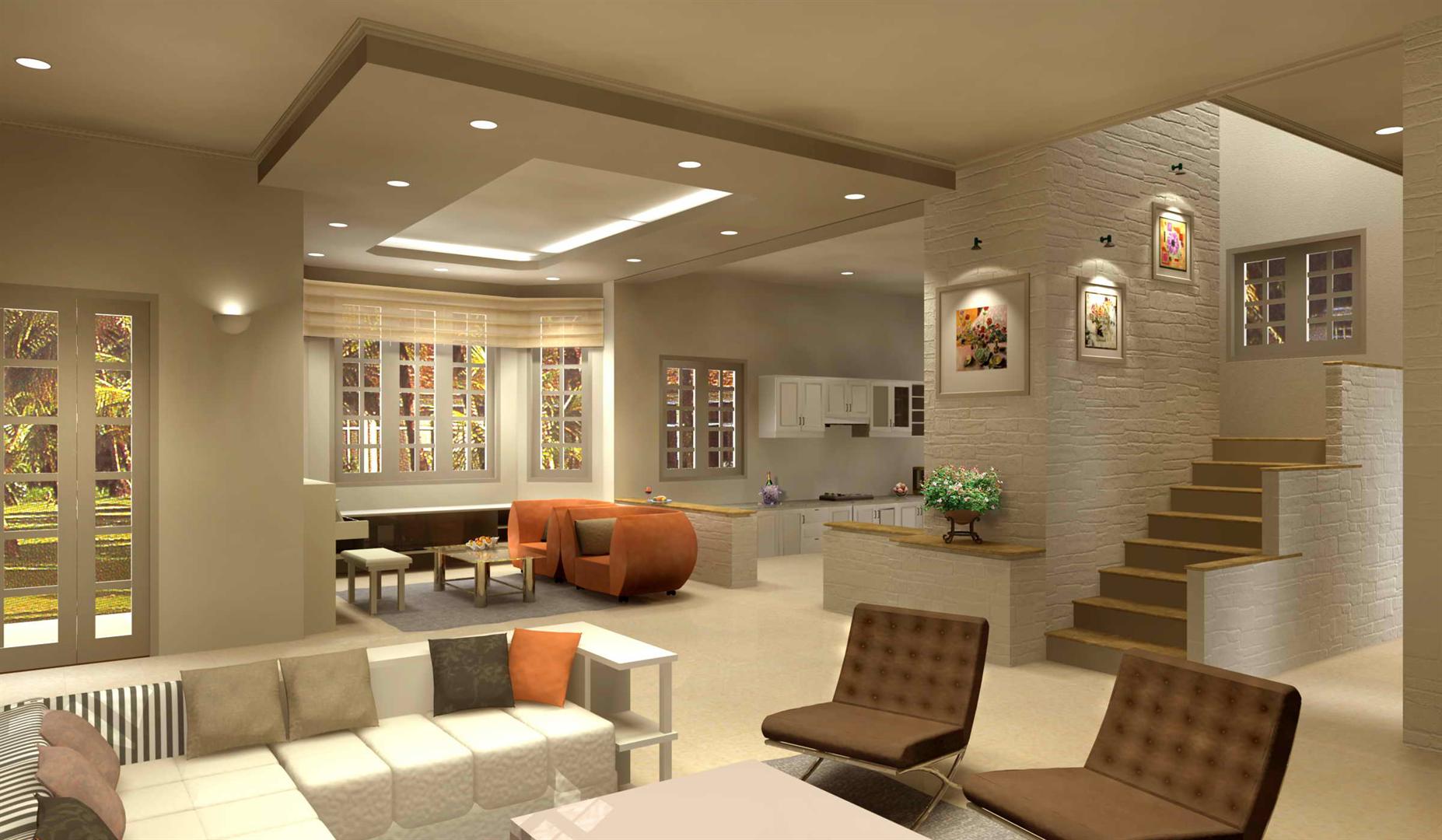 Đèn led âm trần phù hợp lắp trên trần nhà thạch cao, tường, hàng lang,...