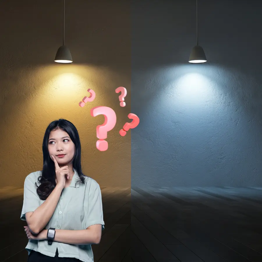So sánh ánh sáng vàng và trắng, loại nào tốt hơn cho mắt?