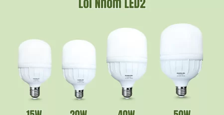 Bóng đèn LED bulb trụ Kawaled công suất 15W 20W 40W 50W thân nhựa lõi nhôm