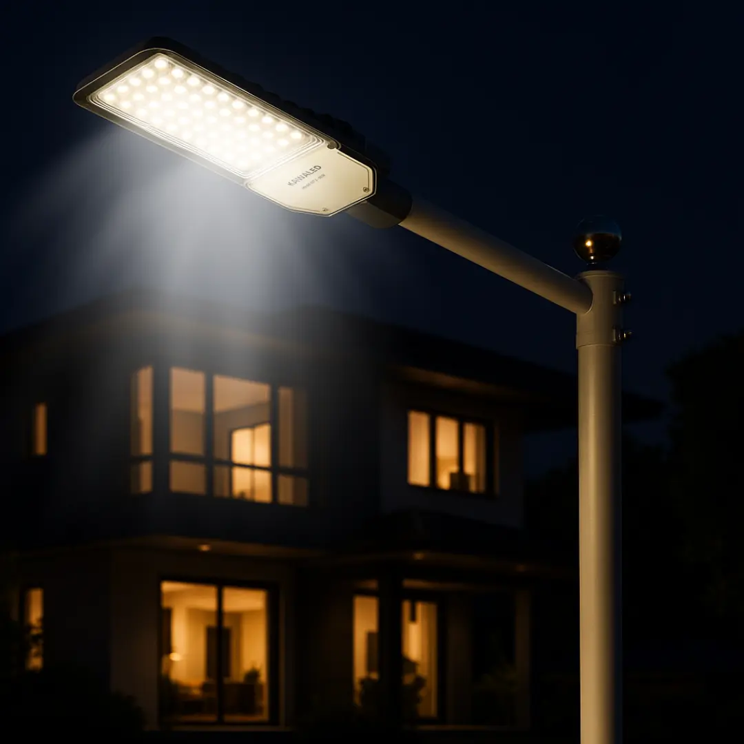Đèn LED cảm biến chiếu sáng cổng nhà vào ban đêm