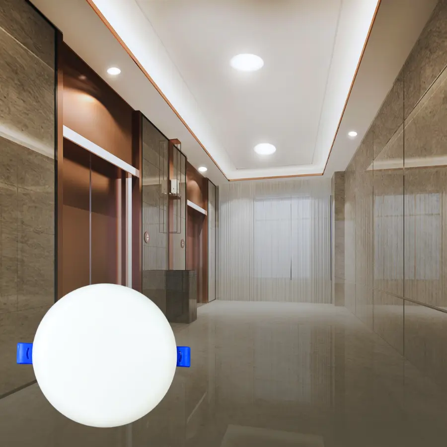 Đèn LED âm trần DLK chiếu sáng hành lang thang máy