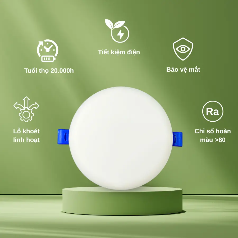 Đèn LED âm trần DLK nổi bật với nhiều tính năng