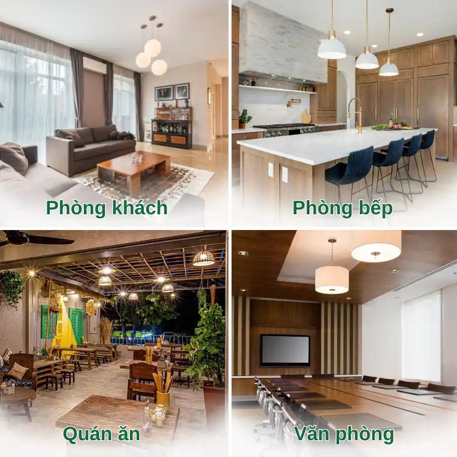 Đèn LED bulb trụ dùng cho phòng khách, bếp, quán ăn, văn phòng