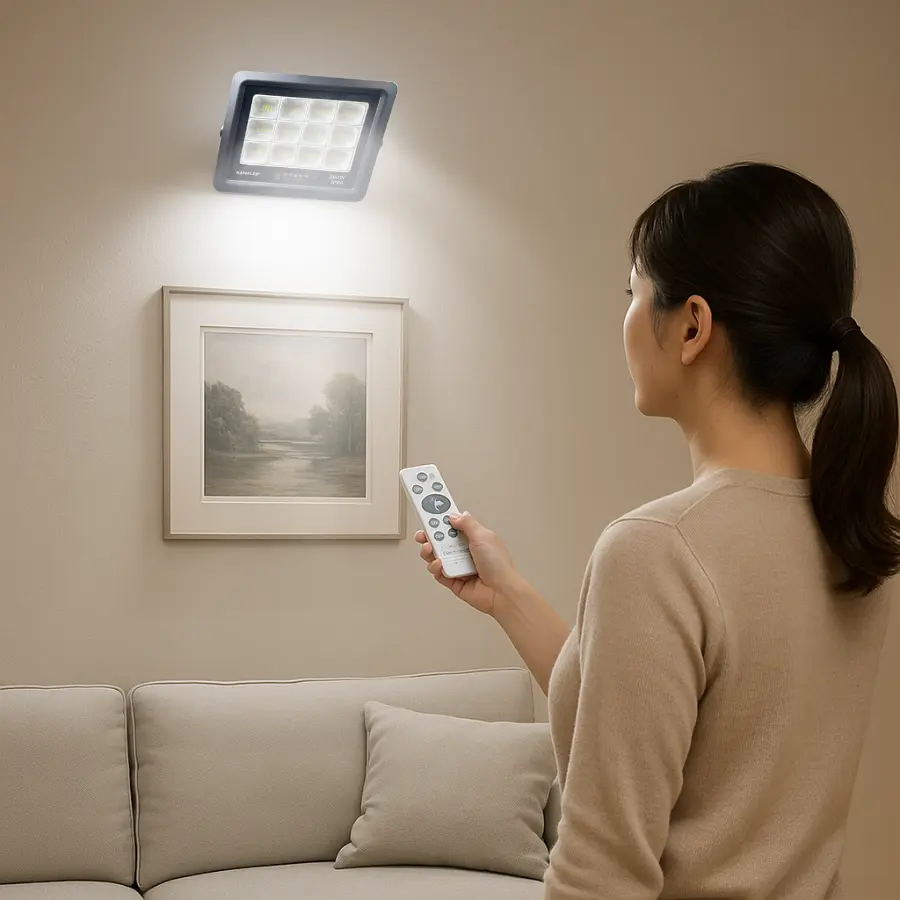 Đèn năng lượng mặt trời điều khiển từ xa trong nhà