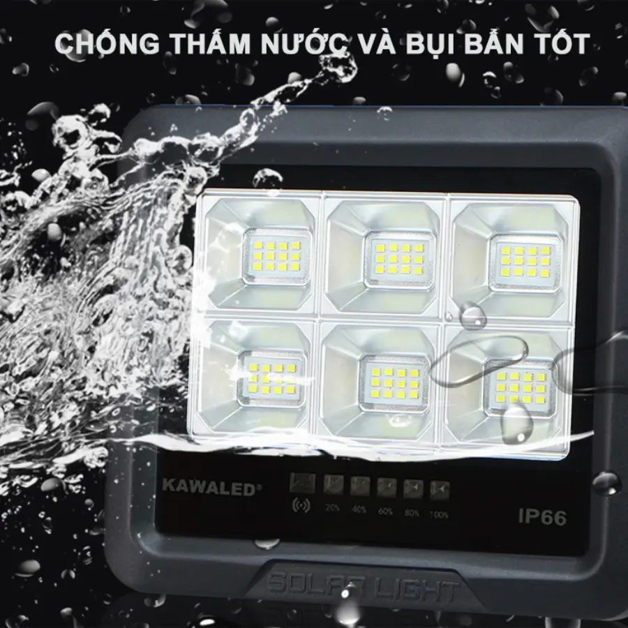 Đèn năng lượng mặt trời SL2 chống thấm nước chuẩn IP66