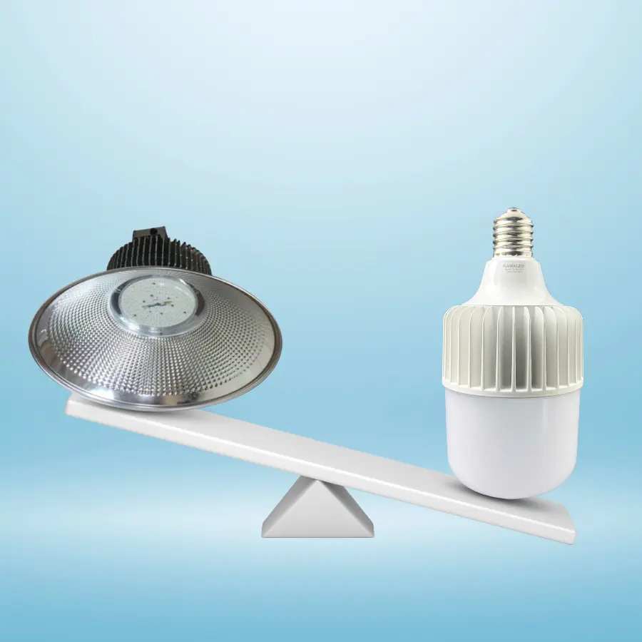 So sánh độ hiệu quả giữa đèn High Bay và LED bulb Kawaled