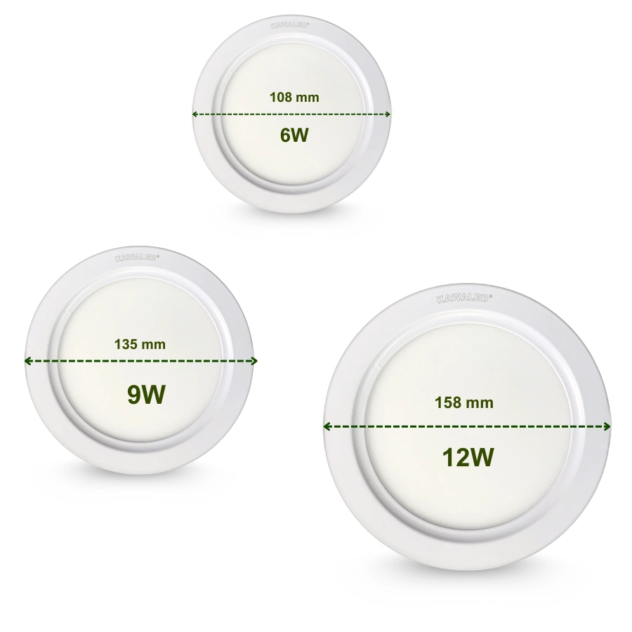 So sánh trước và sau khi lắp đèn LED âm trần DL-A-3M trong phòng khách