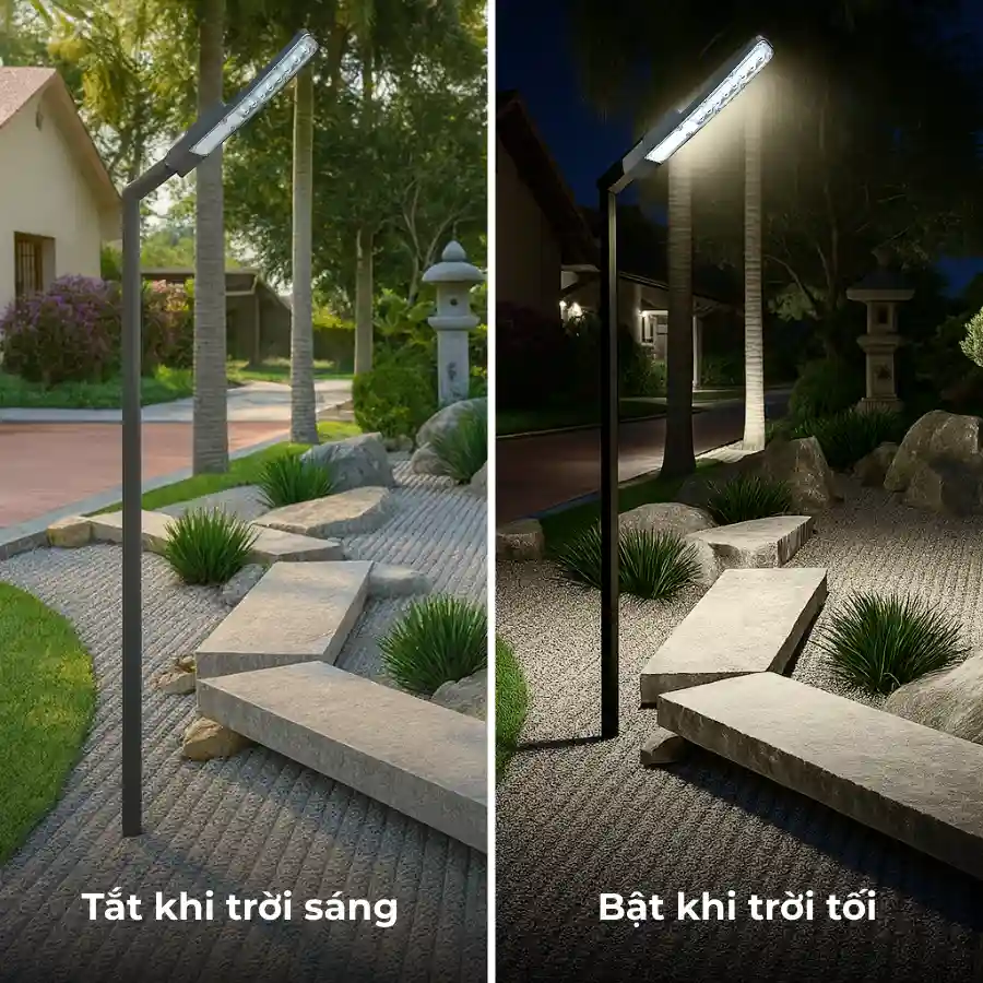Đèn LED sân vườn GLS-24W cảm ứng ánh sáng tự động