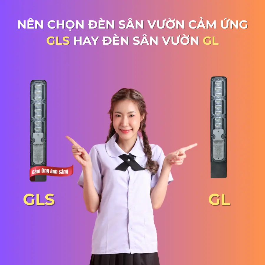 Nên chọn đèn LED sân vườn cảm ứng GLS hay đèn sân vườn thường GL
