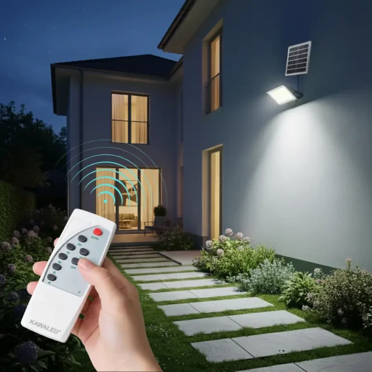 Đèn năng lượng mặt trời SL-60W chiếu sáng sân vườn bằng remote điều khiển