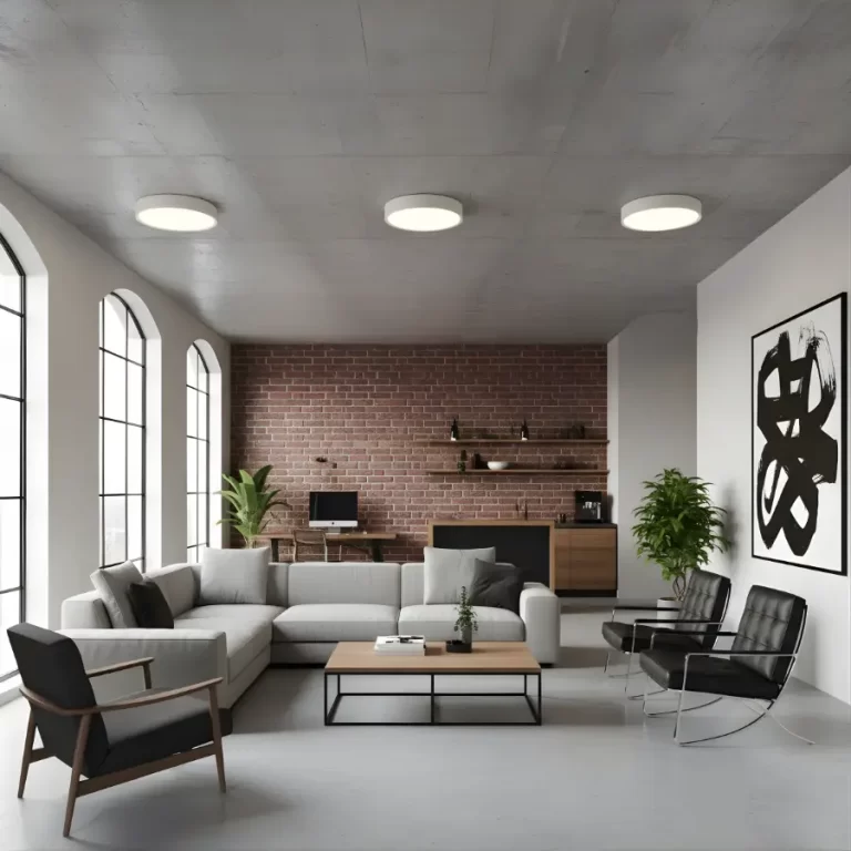 Đèn LED nổi trần Kawaled chiếu sáng phòng khách hiện đại