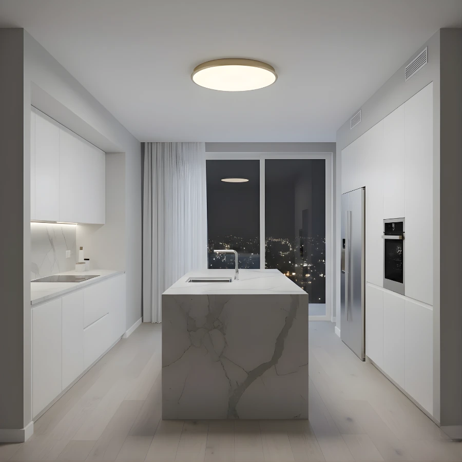 đèn led ốp trần 18W chiếu sáng phòng bếp, đèn ốp trần đẹp phong cách hiện đại