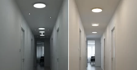 đèn led ốp trần chiếu sáng hành lang, đèn ốp trần đẹp cho không gian dài