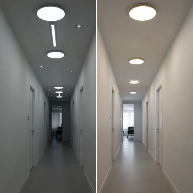 đèn led ốp trần chiếu sáng hành lang, đèn ốp trần đẹp cho không gian dài