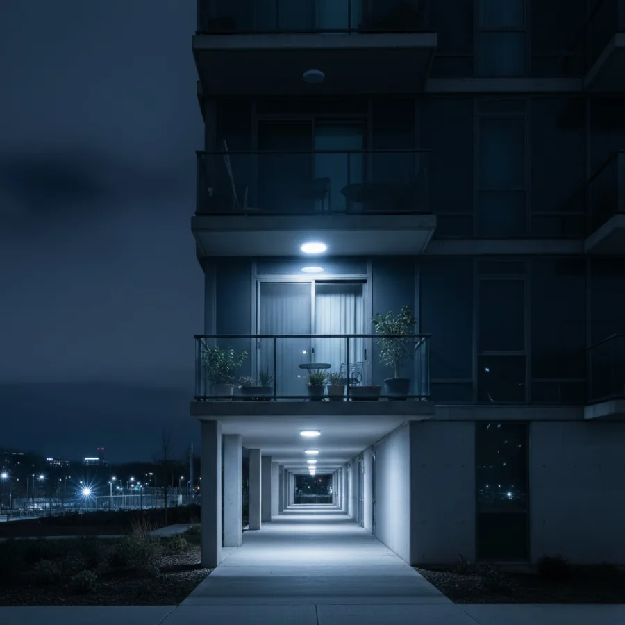 đèn ốp trần bật sáng suốt đêm, đèn ốp trần hành lang, đèn ốp trần chung cư