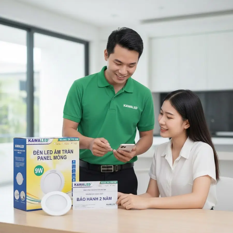 Tư vấn chọn đèn LED trần có bảo hành 2 năm cho nhà sửa lại
