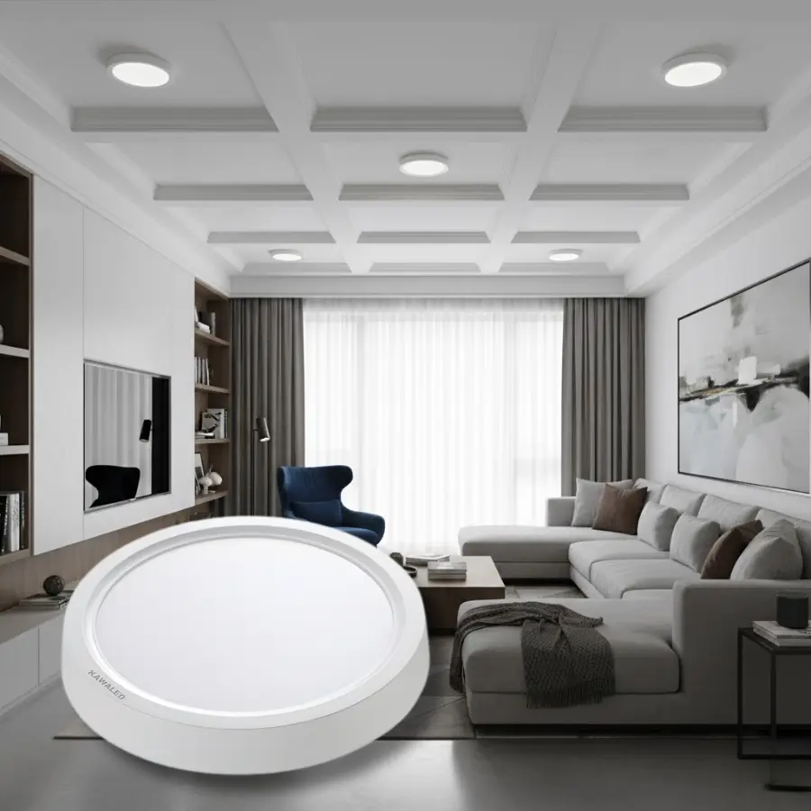 Bố trí đèn nổi trần LED đều giúp ánh sáng trong nhà hài hòa