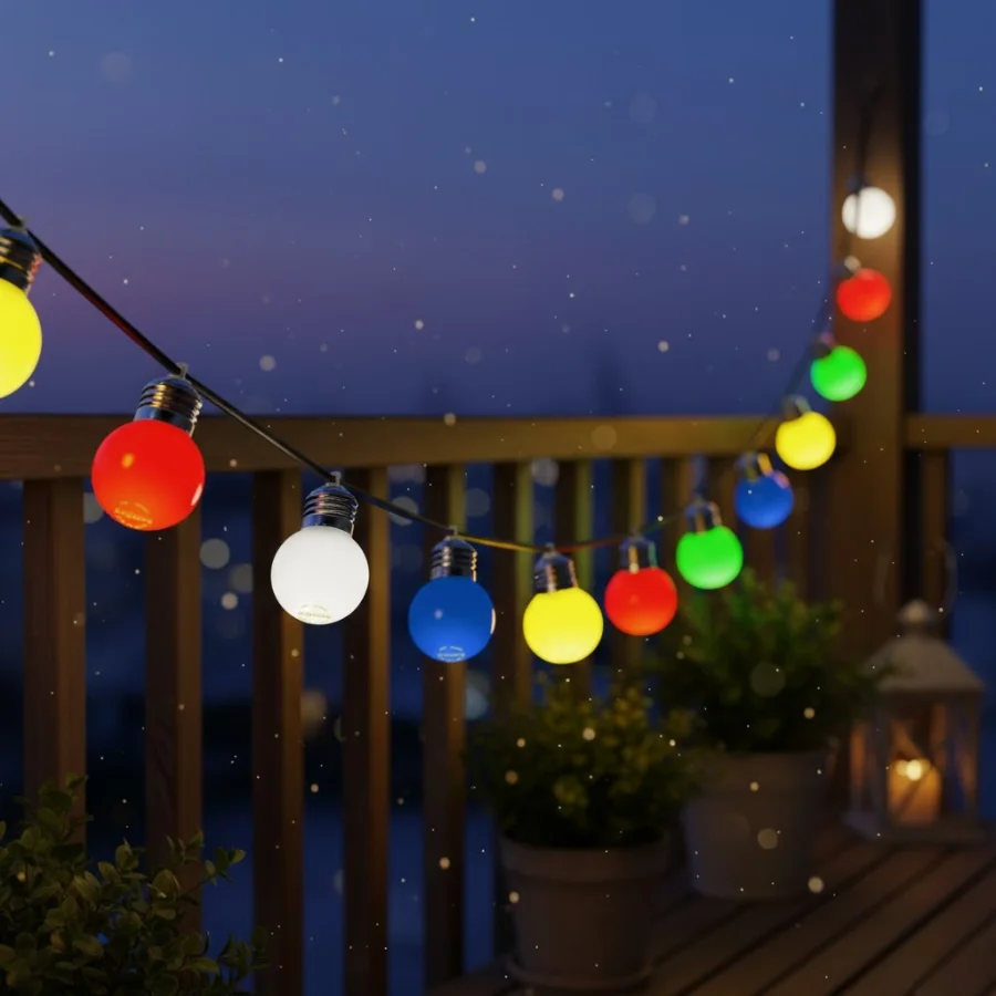 bóng chanh kawaled bóng đèn trang trí ban công quán cafe