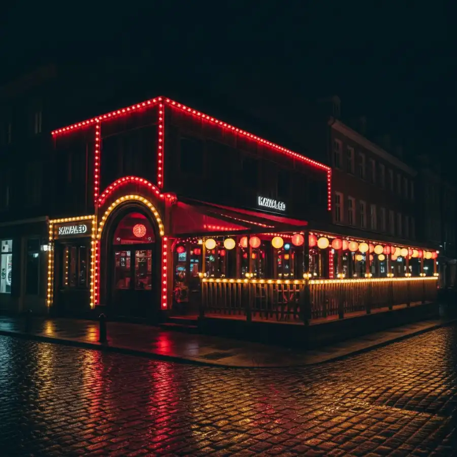 cải tạo ánh sáng quán cafe bằng bóng đèn trang trí kawaled 2w