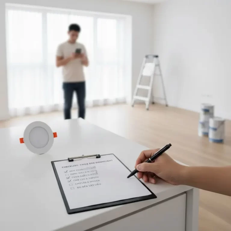 Checklist chọn đèn LED trần cho nhà sửa lại trước khi lắp đặt